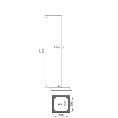 freistehender Einzelmast; Höhe = 1000 mm /AL/