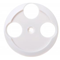 Front plate for 3-output antenna socket - White