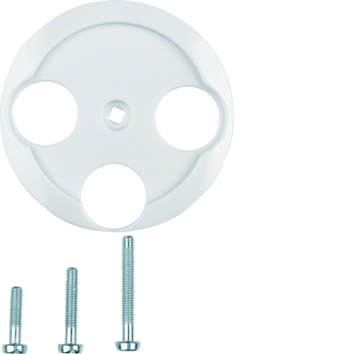 Front plate for 3-output antenna socket - White