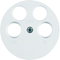 Front plate for 4-output antenna socket R.1/R.3 white, glossy
