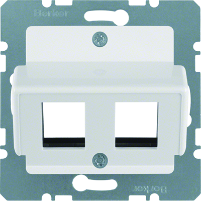 Front plate for KRONE modular socket, white gloss