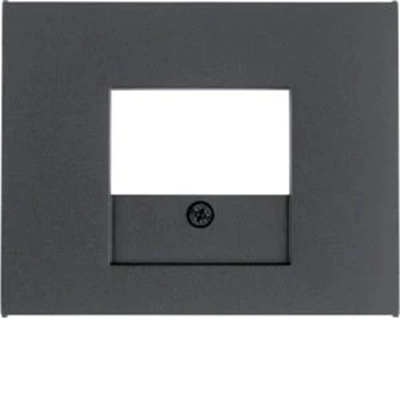 Front plate for speaker socket and USB charging socket, anthracite