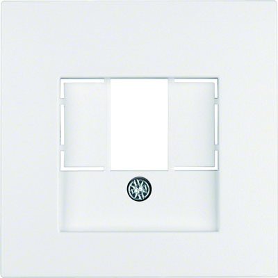 Front plate for speaker socket and USB charging, white