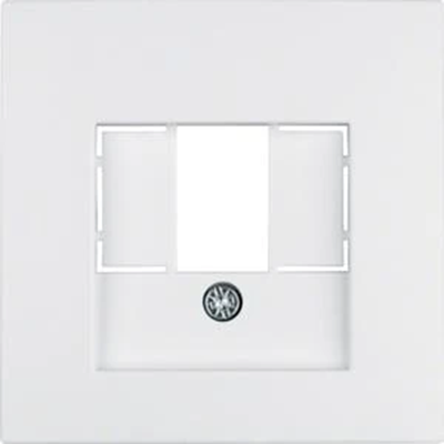 Front plate for speaker socket and USB charging, white