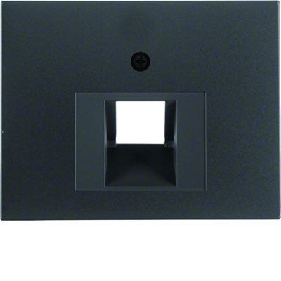 Front plate for UAE connection socket (telephone, computer) - Anthracite mat