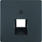 Front plate for UAE connection socket (telephone, computer) - Anthracite velvet