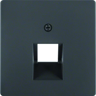 Front plate for UAE connection socket (telephone, computer) - Anthracite velvet