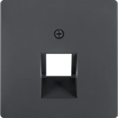 Front plate for UAE connection socket (telephone, computer) - Anthracite velvet