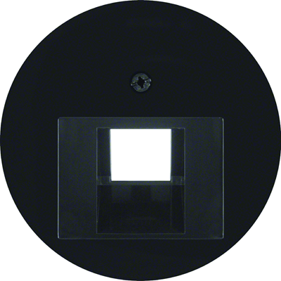 Front plate for UAE connection socket (telephone, computer) - Black gloss