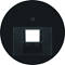 Front plate for UAE connection socket (telephone, computer) - Black gloss