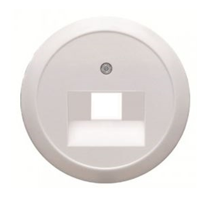 Front plate for UAE connection socket (telephone, computer) single white