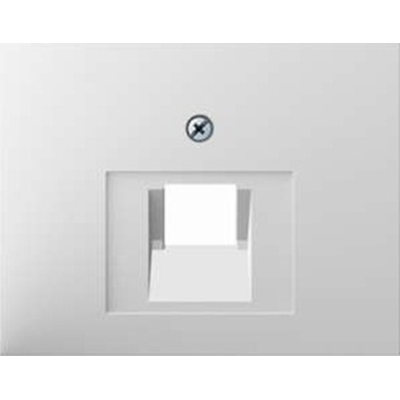 Front plate for UAE connection socket (telephone, computer) - White gloss