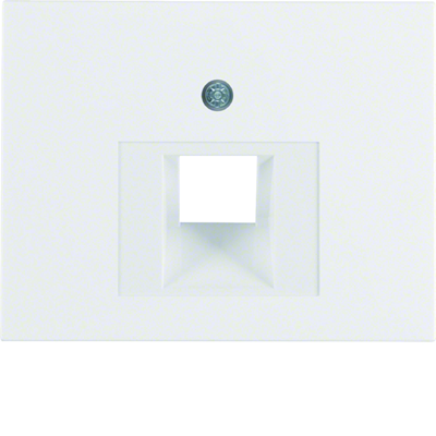Front plate for UAE connection socket (telephone, computer) - White gloss