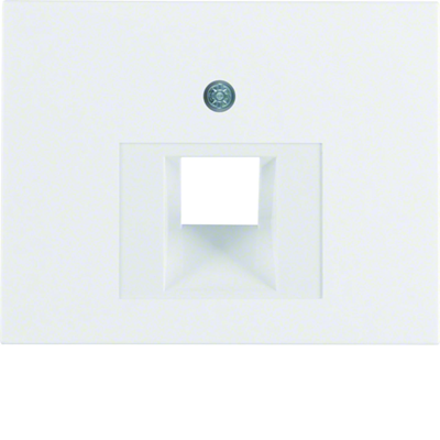 Front plate for UAE connection socket (telephone, computer) - White gloss