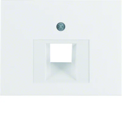 Front plate for UAE connection socket (telephone, computer) - White gloss
