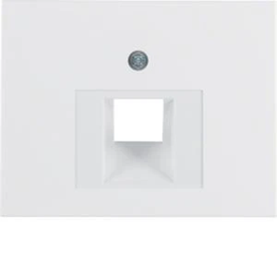 Front plate for UAE connection socket (telephone, computer) - White gloss