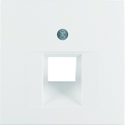 Front plate for UAE connection socket (telephone, computer) - White mat