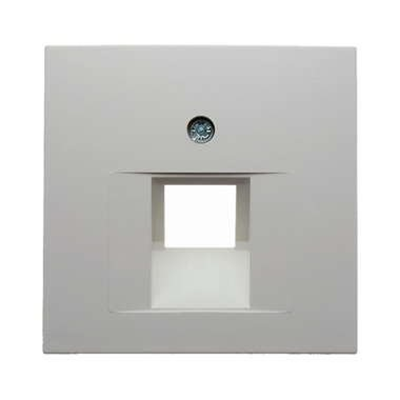 Front plate for UAE connection socket (telephone, computer) - White mat