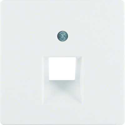 Front plate for UAE connection socket (telephone, computer) - White velvet