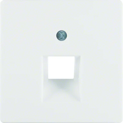Front plate for UAE connection socket (telephone, computer) - White velvet