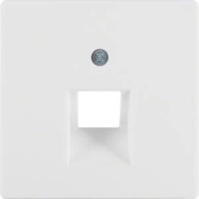 Front plate for UAE connection socket (telephone, computer) - White velvet