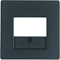 Front plate for USB and speaker socket - Anthracite velvet