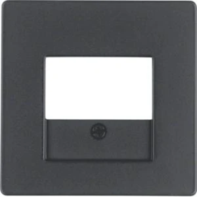 Front plate for USB and speaker socket - Anthracite velvet