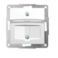 Front plate with skeleton frame for MOLEX power cat computer socket