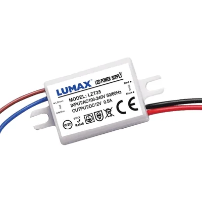 Fuente de alimentación de montaje para iluminación LED 6W 12V DC 0.5A IP44