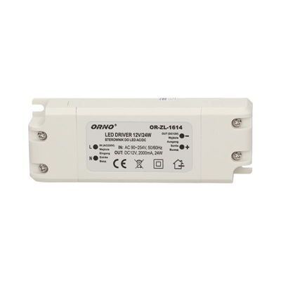 Fuente de alimentación LED AC/DC, 24W, IP20