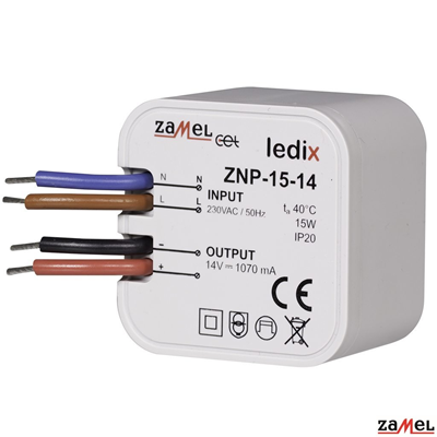 Fuente de alimentación LED de pared 14V DC 15W