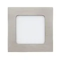 FUEVA 1 Deckeneinbauleuchte 10,5x10,5cm IP20 warmweiß satiniertes Nickel