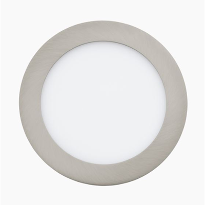 FUEVA 1 Lámpara empotrable de techo 17 cm, blanco cálido níquel satinado