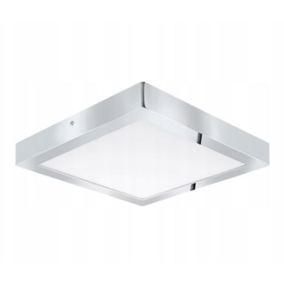 FUEVA 1 Plafón 30x30 cm IP44 blanco cálido cromo