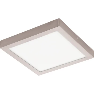 FUEVA 1 Plafonnier 30x30 cm nickel satiné blanc chaud
