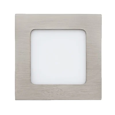 FUEVA 1 Recessed ceiling lamp 10.5x10.5cm IP20 warm white satin nickel