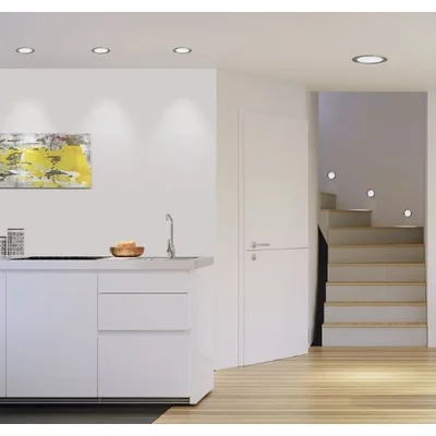 FUEVA 1 Recessed ceiling lamp 17 cm warm white satin nickel