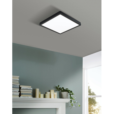 FUEVA Lampada da soffitto 28,5 cm 20,5 W 3000 K 2400 lm IP20 nero