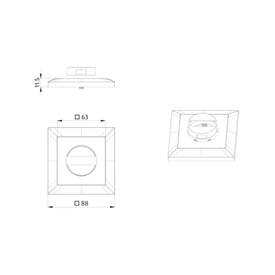 Funda para interior de 140 L, blanca mate, RAL 9010
