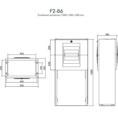 Fundament do szafy BRES-86 1000mm