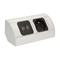 Furniture socket 230V+2xUSB aluminum silver