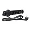 Furniture socket Ø6cm, extendable from the countertop, with lock and 1.8m cable, 3x2P+Z, black