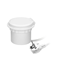 Furniture socket recessed into the tabletop with inductive charger, USB charger, 1G/U white