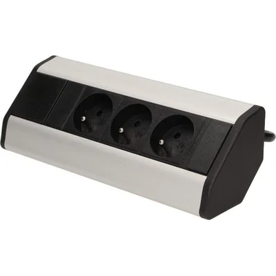 Furniture socket without switch, 3x2P+Z, with 1.8 m cable