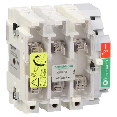 Fuse breaker body GS1 TeSys GS 3 poles DIN 160 A