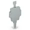 Fuse plug with holder for device fuse links, gray 281-512