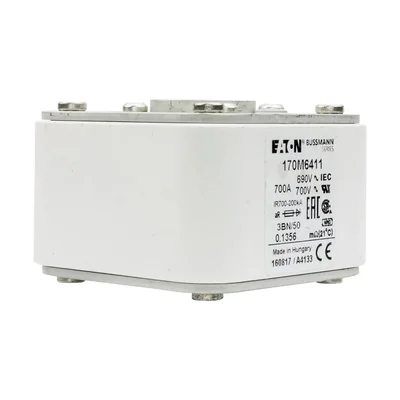 Fusibile rapido 170M6411, 700 A, CA 690 V, taglia 3, aR, IEC, UL, singolo calibro
