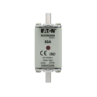 Fusible 50NHG00B NH00 50A 500V GL/GG à double indicateur