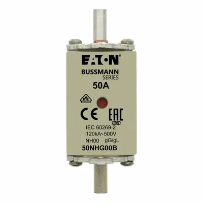 Fusible 50NHG00B NH00 de 50 A 500 V GL/GG con doble indicador
