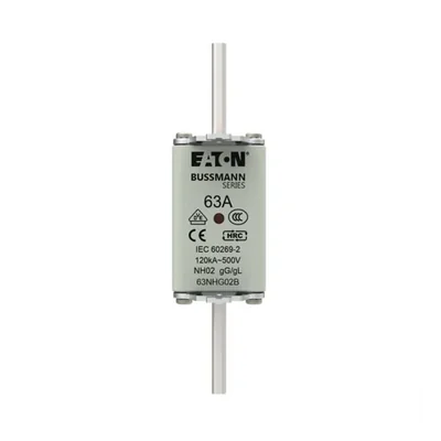 Fusible 63NHG02B NH02 63A 500V GL/GG à double indicateur